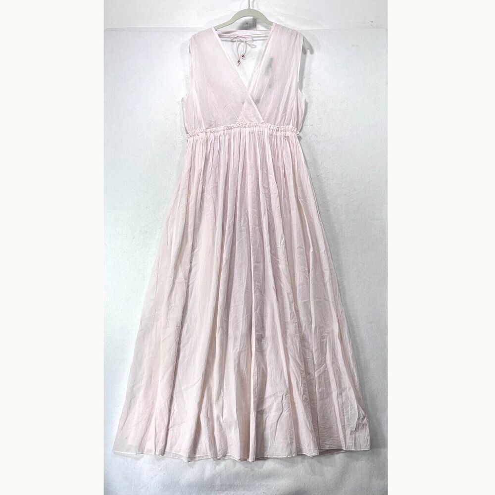 Ilse Jacobsen Dress Women 6 Pink Maxi Flowy Coquette Romantic Lightweight Cotton